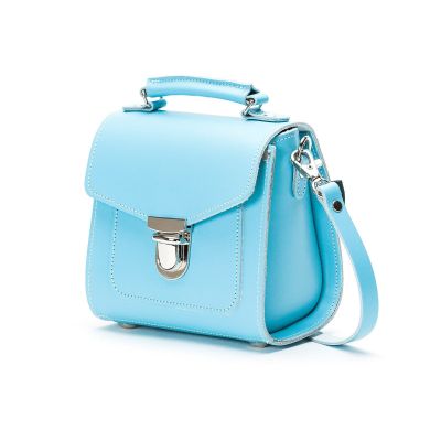 Zatchels Handmade Leather Sugarcube Handbag - Pastel Baby Blue #2